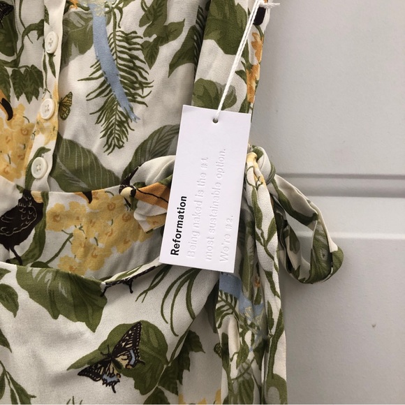 REFORMATION Rianne Sleeveless Midi Summer Dress in Tropics- NWT size 10 - Picture 9 of 13